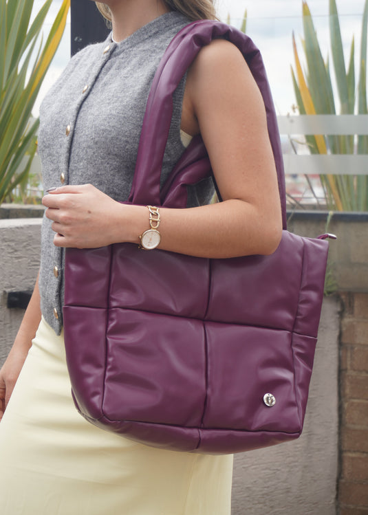 BOLSO GRANDE ACOLCHADO BURGUNDY
