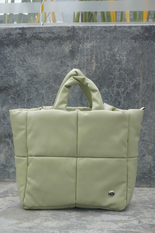 Bolso tote bag acolchado pistacho Ellora