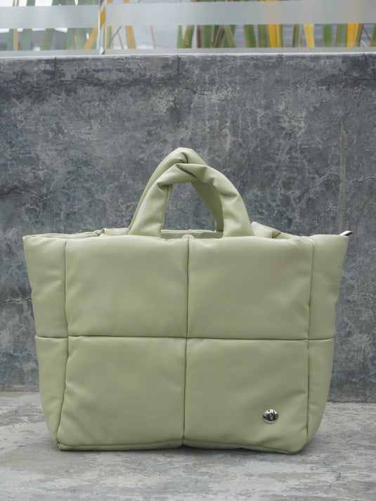 Bolso tote bag acolchado pistacho Ellora