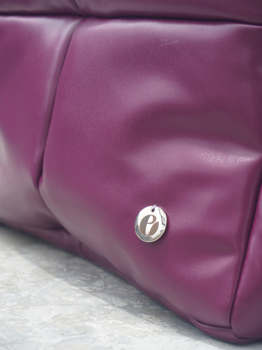 Bolso tote bag acolchado burgundy Ellora