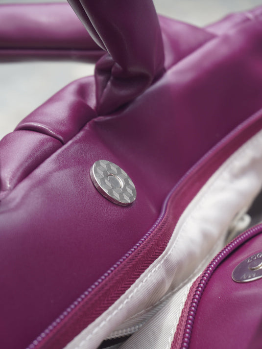 Bolso tote bag acolchado burgundy Ellora