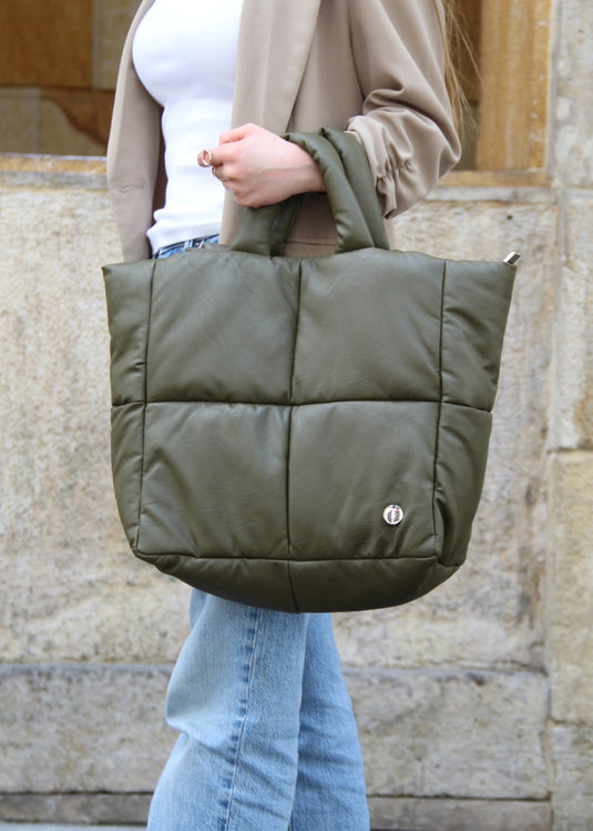 BOLSO GRANDE ACOLCHADO OLIVA