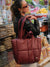 Bolso grande acolchado cherry