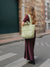 Bolso grande acolchado pistacho