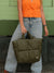 Bolso grande acolchado oliva