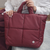 Bolso grande acolchado cherry