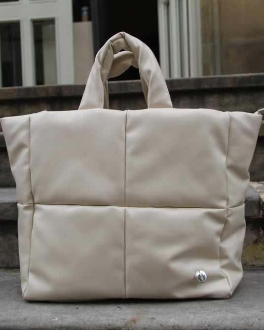 BOLSO GRANDE ACOLCHADO VAINILLA