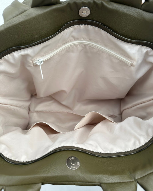 BOLSO GRANDE ACOLCHADO OLIVA