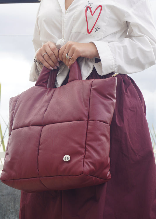 BOLSO GRANDE ACOLCHADO CHERRY