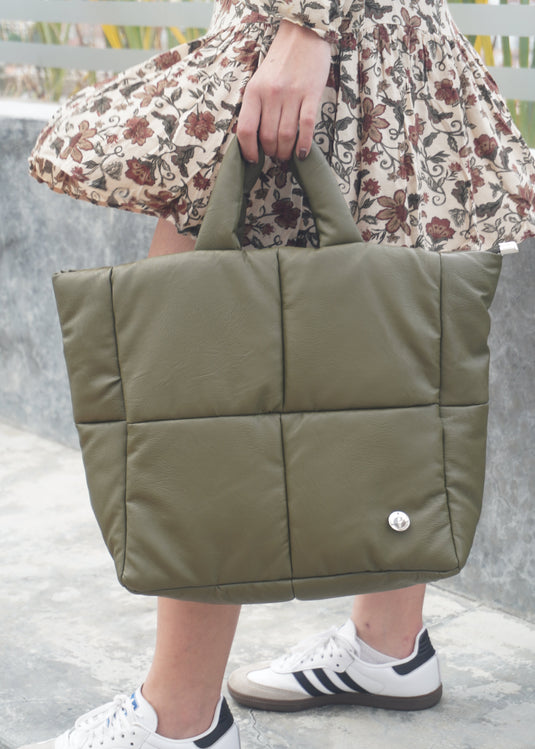 BOLSO GRANDE ACOLCHADO OLIVA