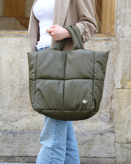 BOLSO GRANDE ACOLCHADO OLIVA
